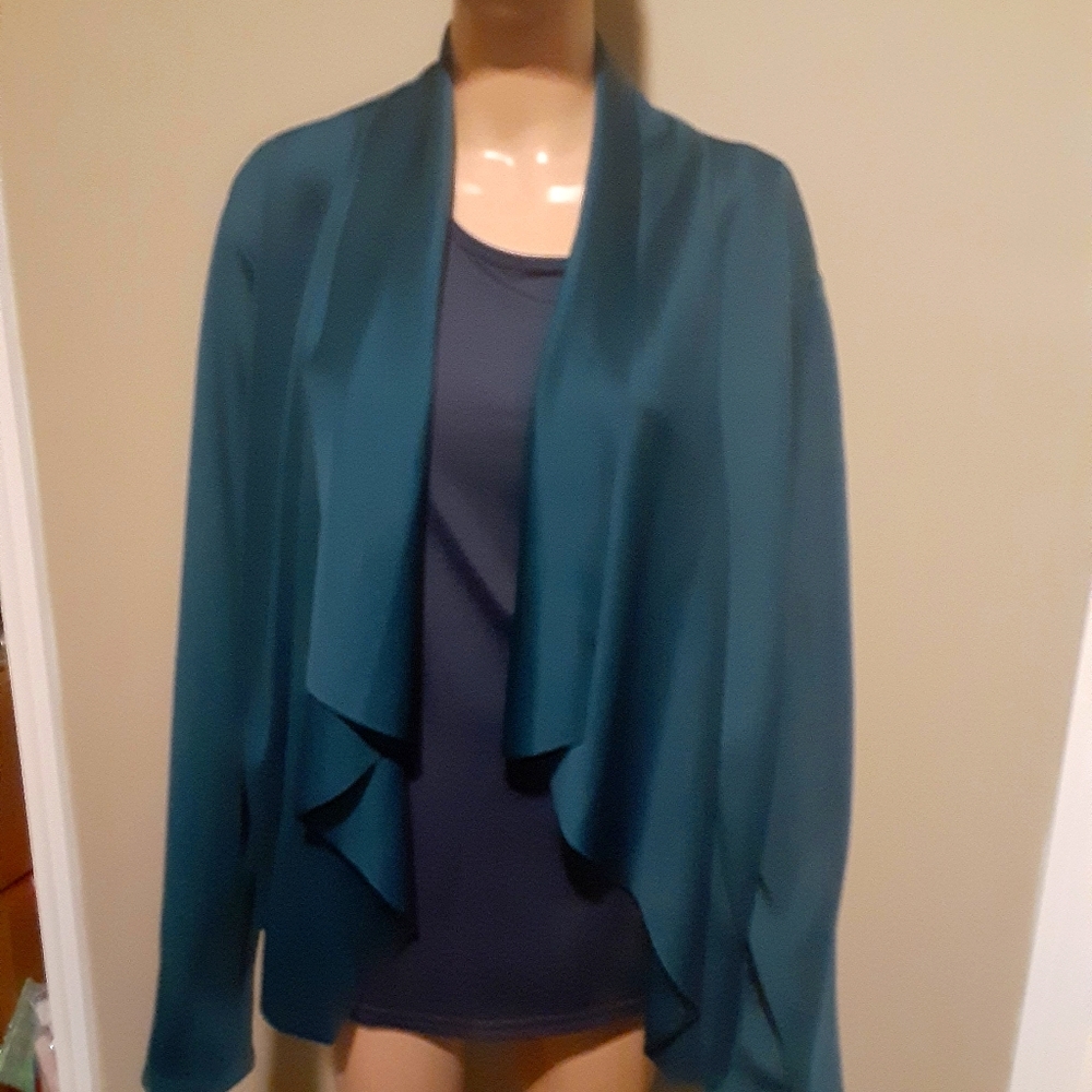 Teal bella flore cardigan